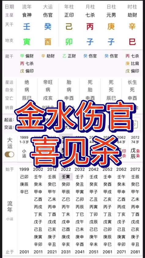 金水傷官|八字格局解析——傷官格